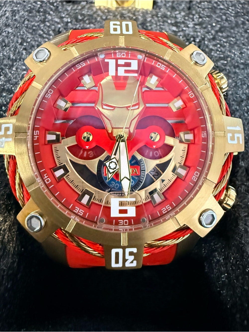 Invicta Marvel Iron Man Bolt 35092 Limited Edition 0227/4000 Red Gold 48mm